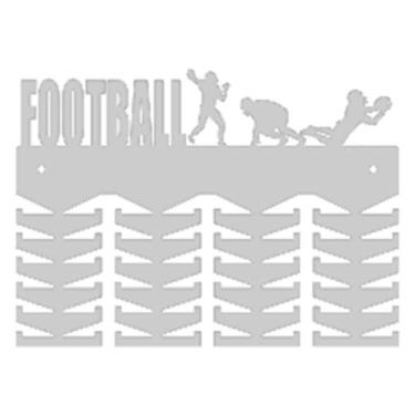 Imagem de Porta Medalhas Football Futebol Americano Preto Suporte MDF Personaliz