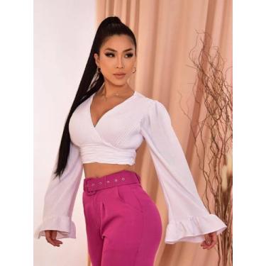 Imagem de cropped de manga longa - luwink 