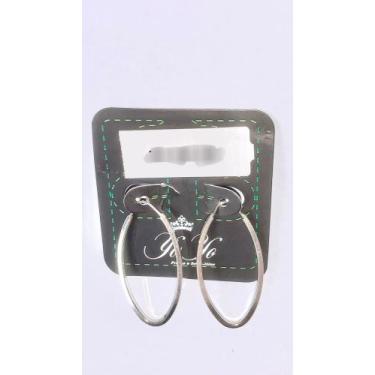 Imagem de brincos ovalem prata 925 - yo yo