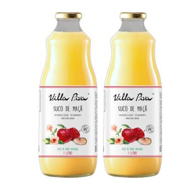 Imagem de Kit 2X: Suco de Maçã Integral Sem Açúcar Villa Piva 1L