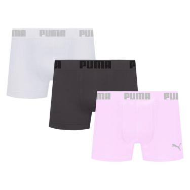 Imagem de Kit 3 Cuecas Puma Boxer Sem Costura Masculina