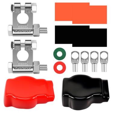 Imagem de Kit de conector de terminal de bateria de liga de zinco, terminais de bateria negativos positivos multiuso, terminais de bateria resistentes para embarcações, barcos, carros (gaivotas)