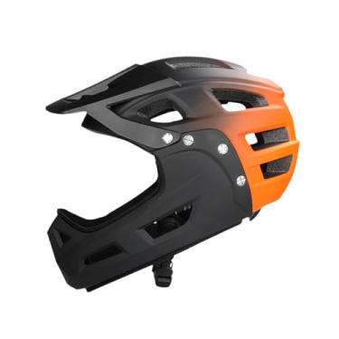 Imagem de Aymzbd Capacete de Bicicleta, Confortável, Escalada, Ventilado, Ciclismo, Ajustável, Equitação, Skate com Aba de Chapéu de Sol, Laranja Preto