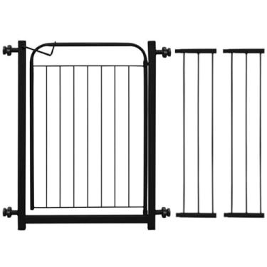 Imagem de Portao Grade Para Cachorros Cercado Pet Ajustavel 78cm Ate 153cm Protecao Segura Para Caes e Criancas(Preto 78cm A 123cm)