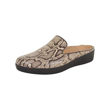 Imagem de FitFlop Tênis feminino Superskate slip-on Mule, Cobra castanho-acinzent, 6.5