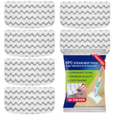 Imagem de Tidy Monster Pacote com 6 almofadas de microfibra para esfregão a vapor para Shark Steam Mop S1000, S1000A, S1000C, S1000WM e S1001C, protetores de limpeza de sujeira