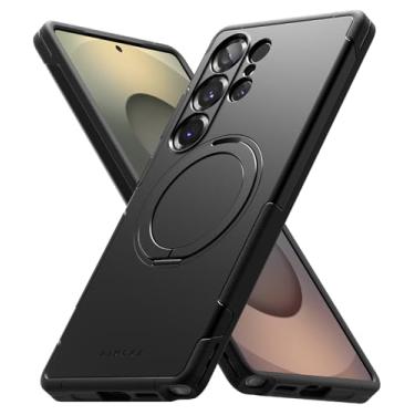 Imagem de Ringke Alles [Compatível com MagSafe] Capa projetada para Samsung Galaxy S25 Ultra, capa à prova de choque com suporte giratório de 360°, recortes precisos de ímã poderoso para lentes de câmera -