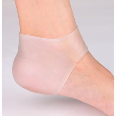 Imagem de 1 par de protetor de calcanhar hidratante em gel de silicone