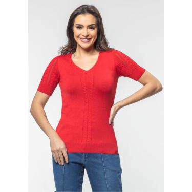 Imagem de Blusa m/c Pau a Pique Modal Vermelho