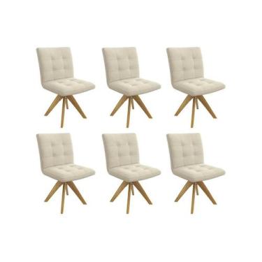 Imagem de Cadeira Sala de Jantar Nice 1C001CA Premium Madeira Maciça Kit 6 Un Ca