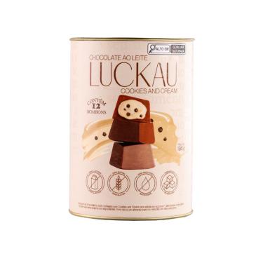 Imagem de Bombom de Chocolate ao Leite Com Cookies & Cream Luckau Lata 198g