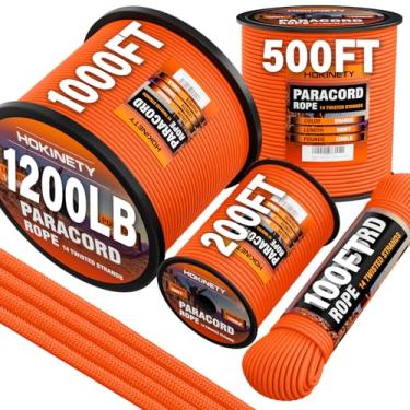 Imagem de HOKINETY Corda de paraquedas 1200 - 4,4 mm 14 fios de nylon carretel de paraquedas para cordão para acampamento ao ar livre sobrevivência tenda utilitária artesanato projetos faça você mesmo pesca