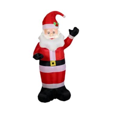 Imagem de UGPLM Decoração de Natal Inflável com Papai Noel, Enfeite de Natal Fofo para Jardim, Casa e Quintal.