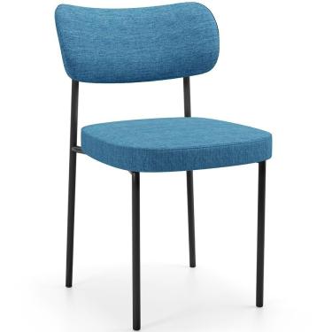 Imagem de Cadeira Decorativa Para Sala De Jantar Melina L02 Linho Azul