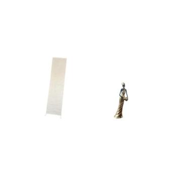 Imagem de Fenteer Abajur para Sala de Estar Inspirado em Estátua de Tribal Africana. Luminária de Chão com Escultura de Figura Feminina para Decoração