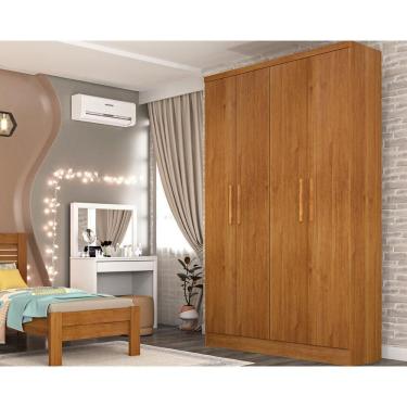 Imagem de Guarda Roupa Solteiro 4 Portas E 2 Gavetas Amsterdam Cinamomo - Tcil Móveis