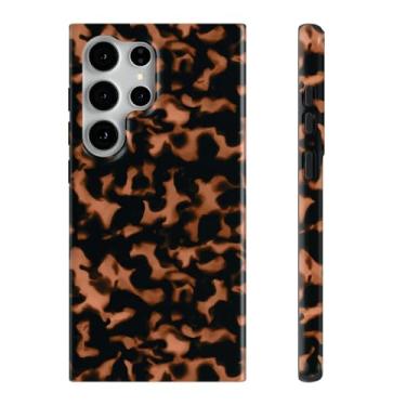 Imagem de Obbii Capa compatível com Samsung Galaxy S25 Ultra, 2 em 1, fina, resistente, híbrida, rígida, de silicone macio, amortecedor, antiarranhões, capa protetora de 6,9 polegadas (concha de tartaruga)