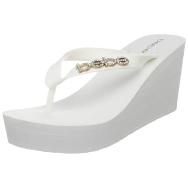 Imagem de bebe Sandália feminina Gig Wedge, Branco, 9