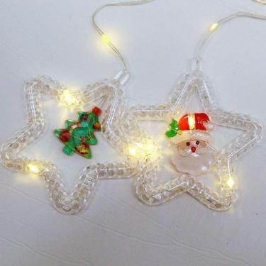 Imagem de Cascata Pisca Leds Decoração Noel árvore Natal Amarelo De 3m