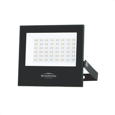 Imagem de Refletor Blumenau De Led Slim 50w Preto Bivolt 4100k Neutro
