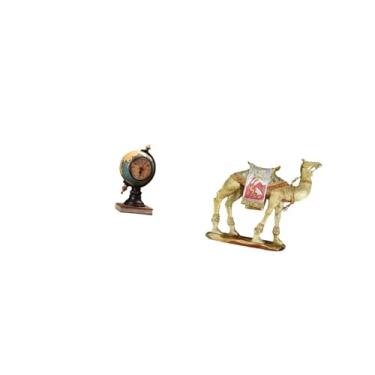 Imagem de Fenteer Relógio de Mesa Moderno com Estatueta de em Formato de Globo Terrestre, Peça Colecionável, Ornamento de Arte E Artesanato para Prateleira, Escr