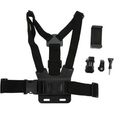 Imagem de Suporte Peito Peitoral Para Celular E Câmera Esportiva Gopro Chest Band Ajustável 360° Colete Para Vídeo E Filmagem Esporte Moto E Bike Compatível iPhone Android Profissional Confortável