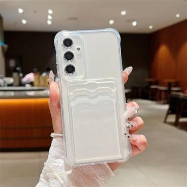 Imagem de Capa transparente para Samsung Galaxy S25 Edge S22 S23 S24 Ultra S21 S24 FE A17 A56 A35 A34 A55 A54 A14 A15 A36 A26, capa protetora para cartão, transparente, para Samsung S25