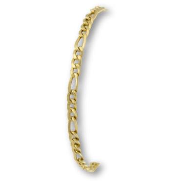 Imagem de Pulseira Masculina Grumet 3x1 Ouro 18K 750 18cm Joia Legítima com Certificado Malha Oca Elos 2,7mm