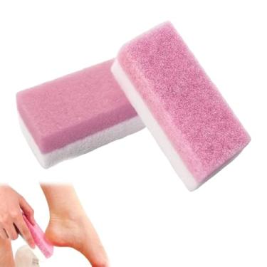 Imagem de Pedra-pomes de esponja de 1/2/4 peças - removedor e esfregão de calos e pele dura, ferramenta esfoliante de pedicure unissex para cuidados com os pés, modelando pés bonitos (2 peças)