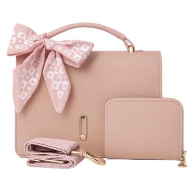 Imagem de Kit Bolsa Com Laço E Carteira - Lívia (Rose)