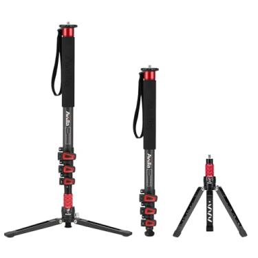 Imagem de Avella C324D Câmera Monopod Profissional Telescópica de Fibra de Carbono de 67 Polegadas com Base de Monopods Tripé Compatibilidade Câmeras DSLR