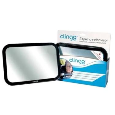 Imagem de Espelho Retrovisor Retangular – Visão Ampliada do Bebê Dentro do Carro e Instalação Rápida