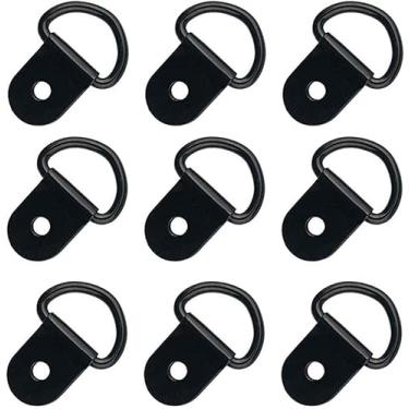 Imagem de Anel de amarração em D VinBee, anel de amarração com âncora em D para cargas em trilhos caminhões RV Campers Vans ATV SUV barcos motocicletas etc veículos anéis de amarração resistentes com suporte de montagem