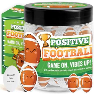 Imagem de Pote positivo com 60 cartões de afirmação, apoio emocional, presentes bobos para mulheres, mini mesa, meias para meninas adolescentes, presentes modernos para meninas, presente engraçado (futebol)