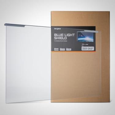 Imagem de Tecgear Filtro de tela antiluz azul com proteção de luz azul, tela panorâmica universal para PC, painel de monitor de LED, filtro de proteção anti-UV e anti-radiação, tipo suspenso (58,4-61 cm)