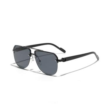 Imagem de JRLLFD Óculos de sol sem aro masculino e feminino com lentes degradê (2)