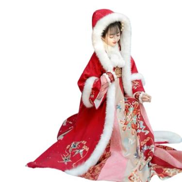 Imagem de Hhsdyl Vestido Hanfu - Vestido Tradicional Chinês de Princesa Hanfu Traje Tradicional Chinês para Performance Palco,Red,M
