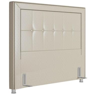 Imagem de Cabeceira Cama Box Casal King 195 cm P05 Atenas Facto Dunas Pérola - Lyam Decor