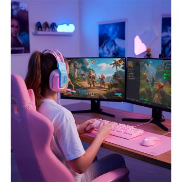 Imagem de Fone de Ouvido Gamer Headset Profissional Rosa LED