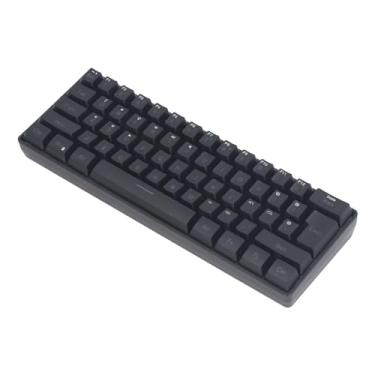 Imagem de KIMISS Teclado Com Luz de Fundo RGB Sem Fio de 3 Modos Com 61 Teclas para Laptop, Tablet e Telefone - Conectividade 2.4G para Jogos e Uso de Escritório (Preto)