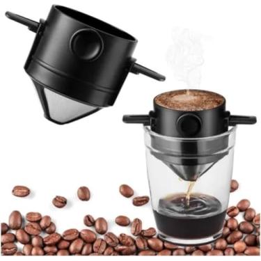 Imagem de Mini Filtro Coador Reutilizavél Sustentavél Ecológico Para Café Infusão De Chá Individual Portátil Reutilizavél de Inox FONSES