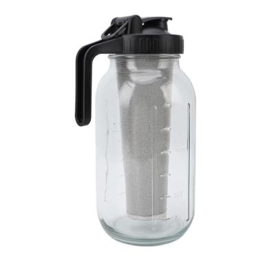 Imagem de Generic Jarra de Cafeteira Gelada, Tampa à Prova de Vazamento, Filtro de Aço Inoxidável, Fermentação Fria, Alça Ergonômica para Casa (2000ml)