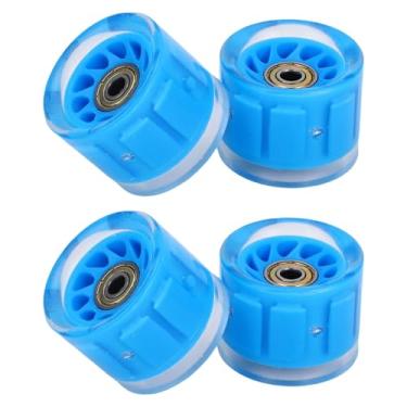 Imagem de Fabater Rodas e Rolamentos de Skate 4 Peças de Núcleo Magnético de Fricção PU de Alto Rebote para Passeios Agradáveis ​​e Sem Esforço (#2)