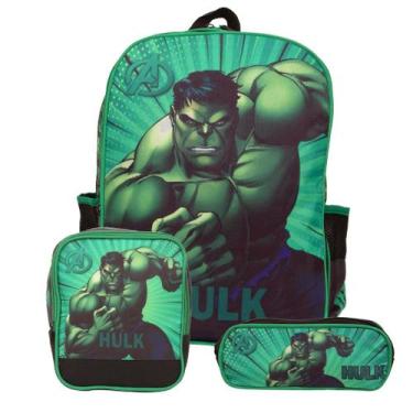 Imagem de Mochila Escolar De Costas Infantil Herói Hulk Vingadores - TOYS 2U