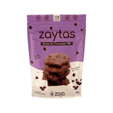 Imagem de Lascas Zaytas Brownie e Gotas de Chocolate Zaya 80g