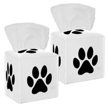 Imagem de Capa de caixa de lenços de papel facial de couro à prova d'água para banheiro, casa, carro, mesa de cabeceira, mesa de cabeceira