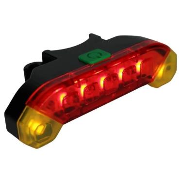 Imagem de Lanterna Traseiro Sinalização Bicicleta Bike Recarregável Usb-Unissex