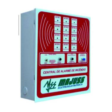 Imagem de Central de Alarme de Incêndio de 12 setores 12Vdc - Majuss