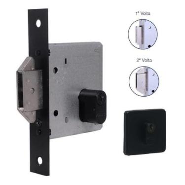 Imagem de Fechadura Arouca 1006 Externa Porta de correr Roseta Quadrada
