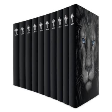 Imagem de Kit com 10 Bíblias do Leão Grafite - Capa Dura - NTLH - BOOK7